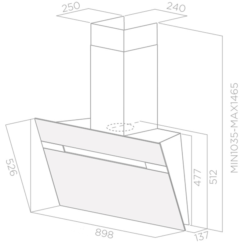 Elica STRIPE WH/A/90/LX
