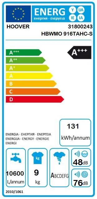 Hoover HBWMO 916TAHC-S