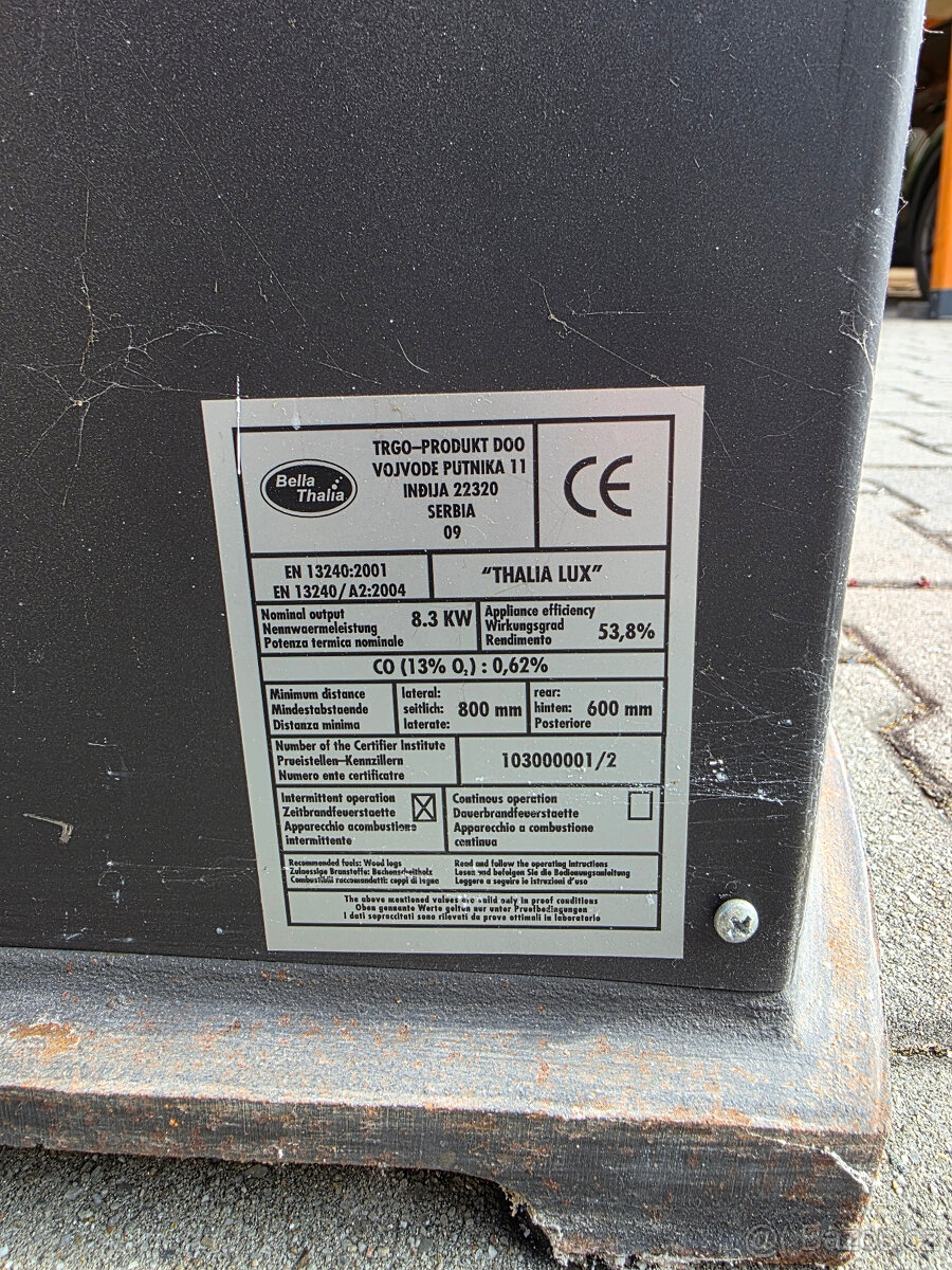 BELLA THALIA LUX, 8,3kW, červené