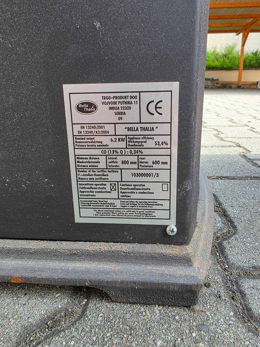 BELLA THALIA, 6,2kW, šedá