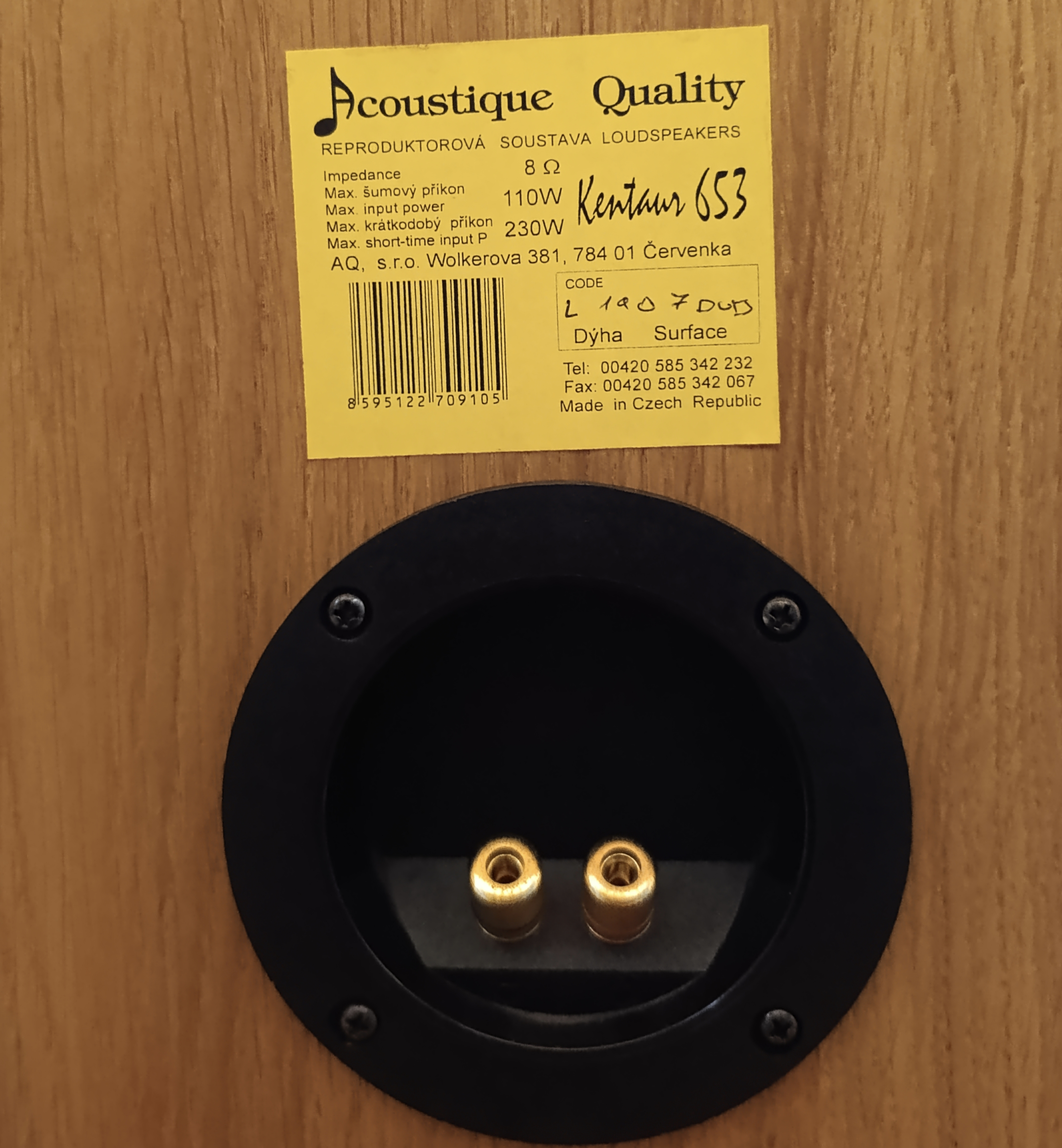 Acoustique Quality Kentaur 653