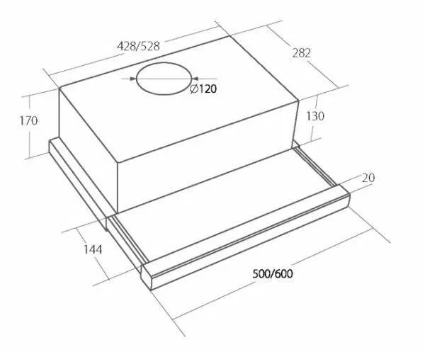 CATA Empire VD 208050, šedá/nerez