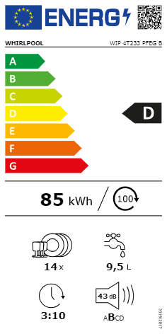 Whirlpool WIP 4T233 PFEG B