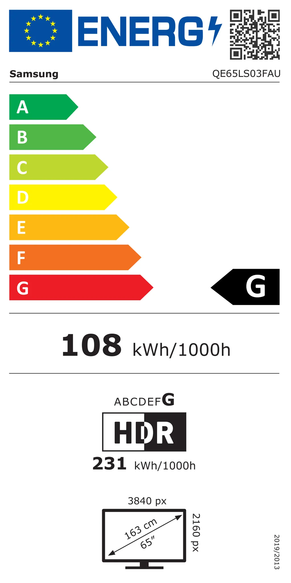 Samsung 65" QLED (QE65LS03FAUXXH)