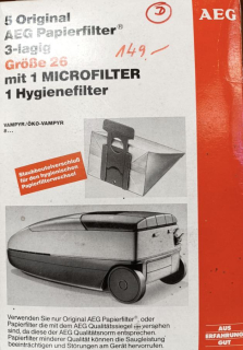 AEG Größe 26 sáčky do vysavače