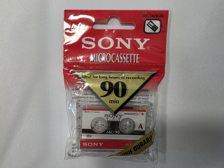 SONY MC-90 Microcassette audio kazeta 90 minut